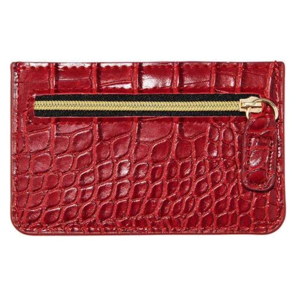 B-Low  the Belt Red Croc Card Case